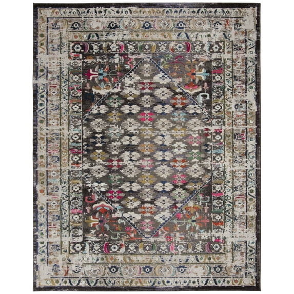 SAFAVIEH Monaco Garnet Abstract Geometric Area Rug, Brown/Grey, 8' x 10'