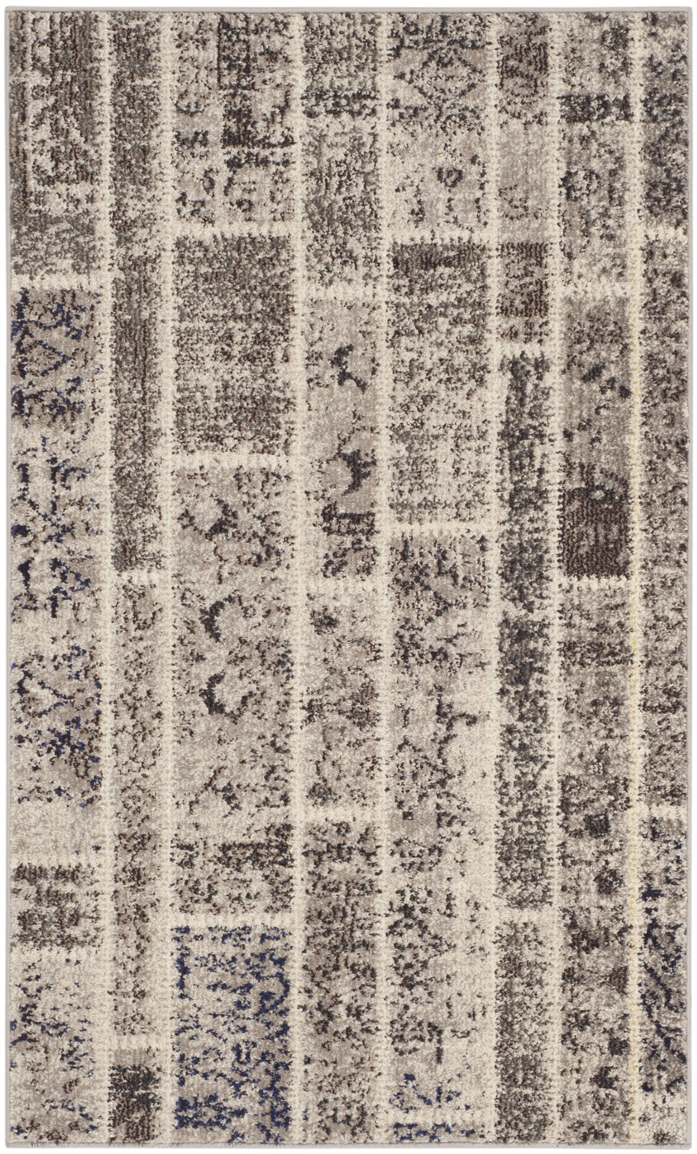 Monaco Beige Multicolor 3' x 5' Synthetic Area Rug