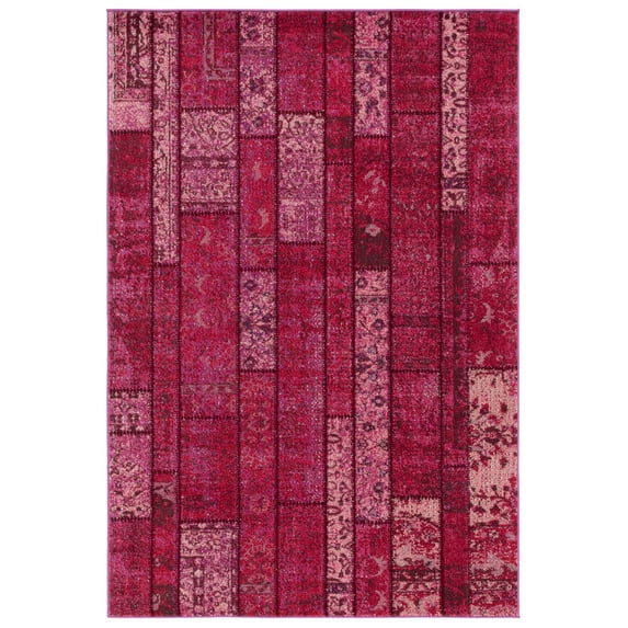 SAFAVIEH Monaco Gerard Geometric Area Rug, Pink/Multi, 4' x 5'7"