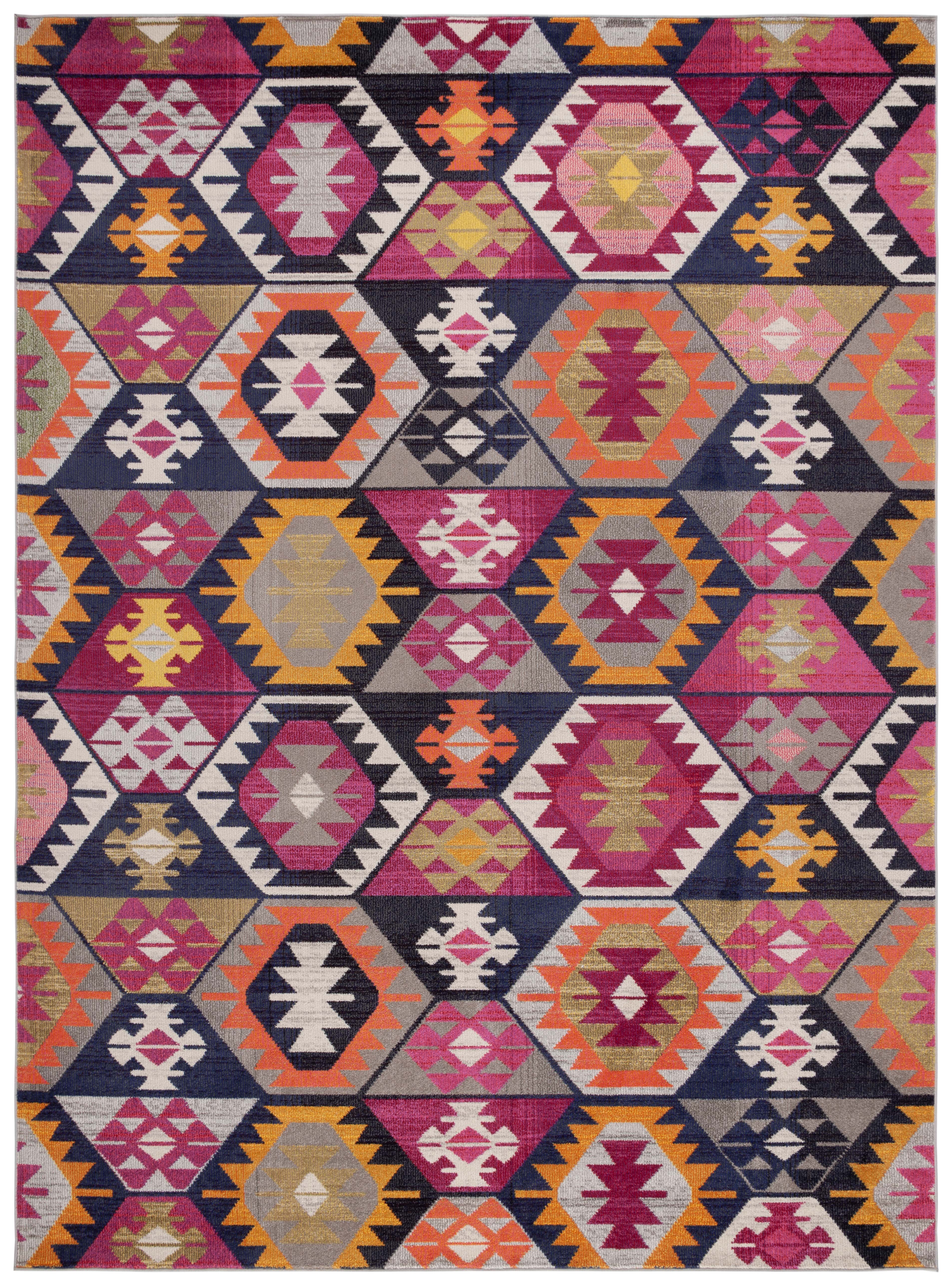 Monaco Multicolor 8' x 11' Geometric Synthetic Area Rug