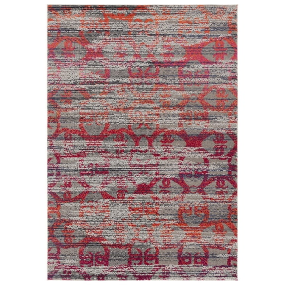 SAFAVIEH Monaco Hoyt Damask Area Rug, Grey/Multi, 3' x 5'