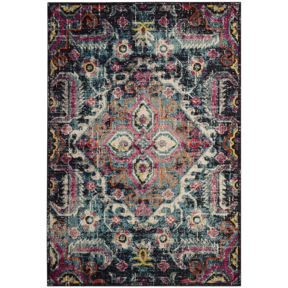 SAFAVIEH Monaco Keiran Oriental Area Rug, Blue/Fuchsia, 10' x 14'
