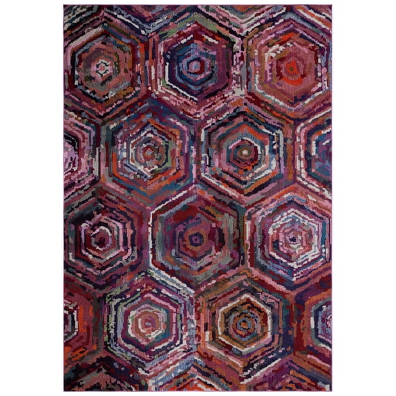 SAFAVIEH Monaco Kelsey Geometric Area Rug, Pink/Multi, 8' x 11'