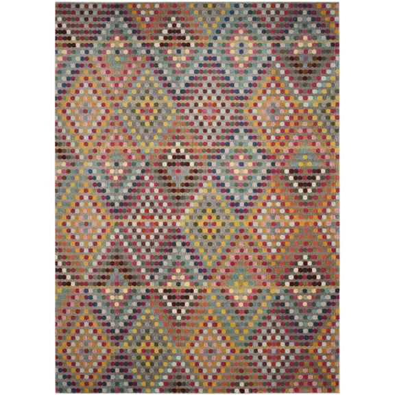 SAFAVIEH Monaco Linton Geometric Area Rug, Multi/Beige, 9' x 12'