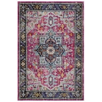 SAFAVIEH Monaco Maryam Traditional Area Rug, Fuchsia/Grey, 5'1" x 7'7"