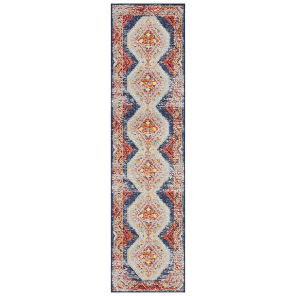 SAFAVIEH Monaco Nathaniel Oriental Runner Rug, Rust/Multi, 2'2" x 8'