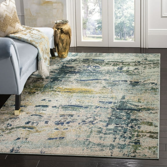 SAFAVIEH Monaco Nikeisha Abstract Area Rug, Blue/Grey, 5'1" x 7'7"