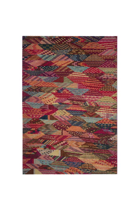 Monaco Paul Colorful Geometric Runner Rug, Multi, 2'2" x 8'