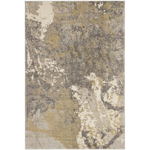 SAFAVIEH Monaco Phoebe Abstract Area Rug, Ivory/Grey, 4' x 5'7"