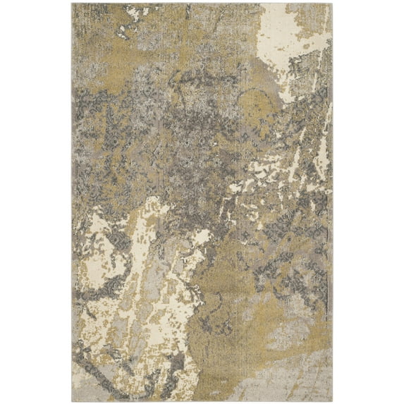 SAFAVIEH Monaco Phoebe Abstract Area Rug, Ivory/Grey, 6'7" x 9'2"