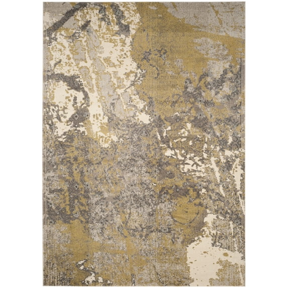 SAFAVIEH Monaco Phoebe Abstract Area Rug, Ivory/Grey, 9' x 12'