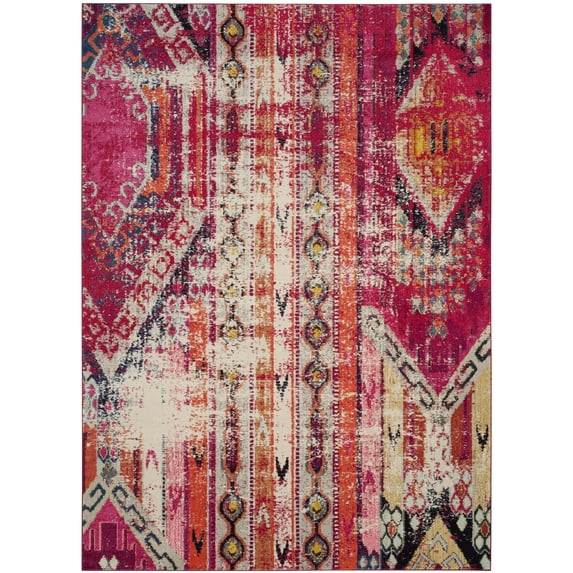 Safavieh MONACO, MAGENTA / MULTI, 10' X 14', Area Rug