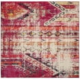 thumbnail image 1 of SAFAVIEH Monaco Risto Abstract Area Rug, Magenta/Multi, 5' x 5' Square, 1 of 6