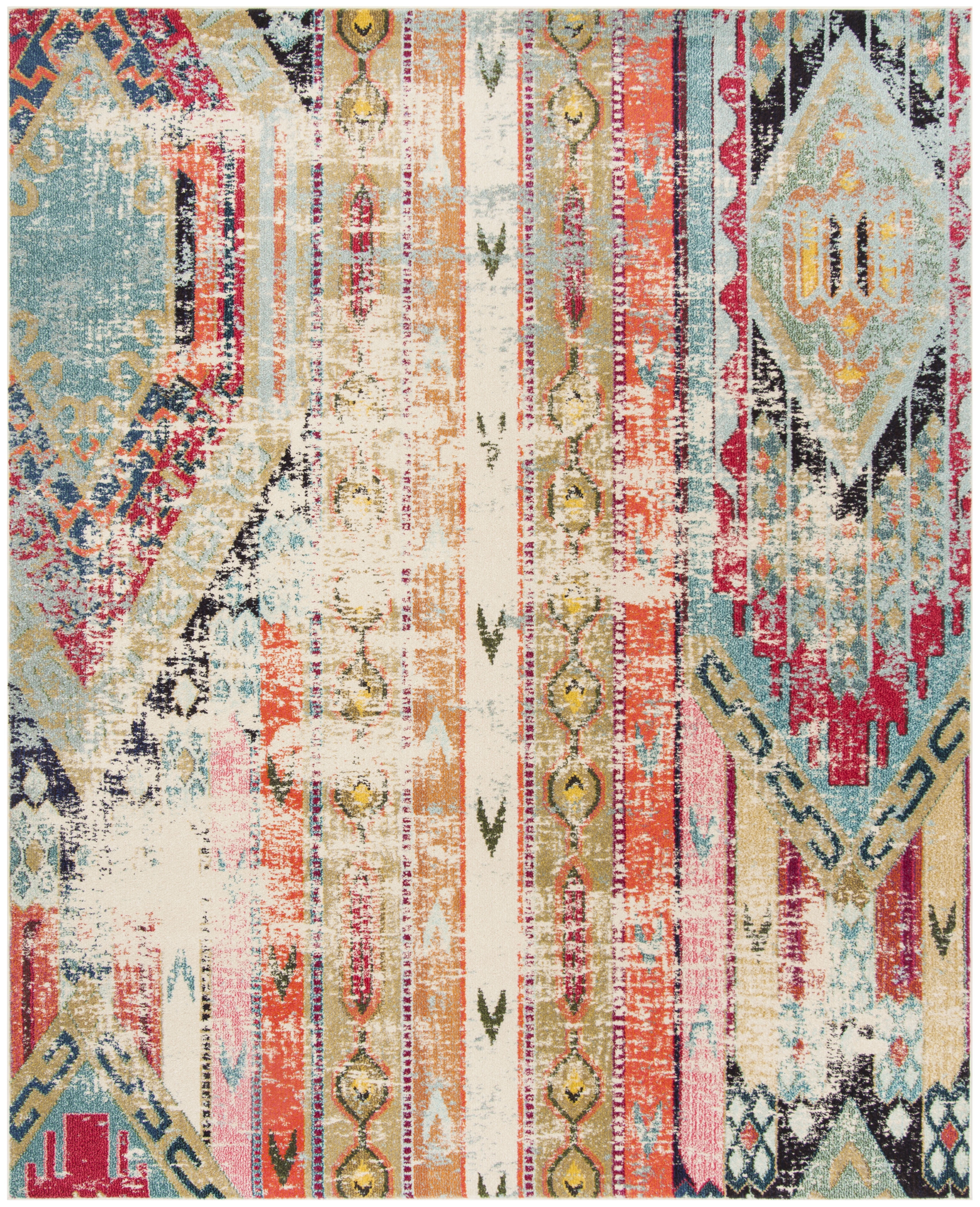 Monaco Multi-Colored Synthetic Rectangular Area Rug, 12'x18'