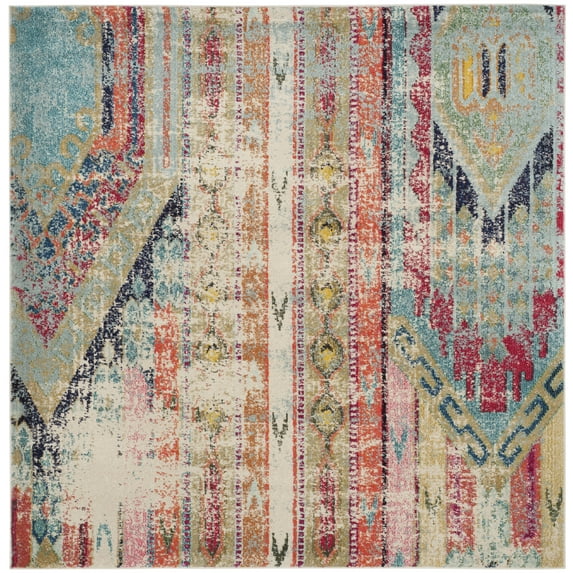 SAFAVIEH Monaco Risto Abstract Area Rug, Multi, 5' x 5' Square