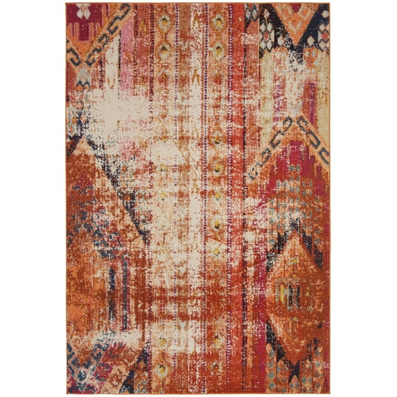 SAFAVIEH Monaco Risto Abstract Area Rug, Orange/Multi, 3' x 5'