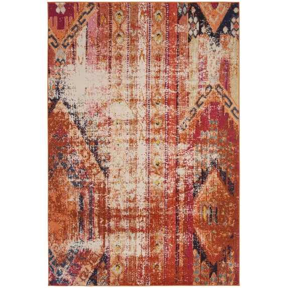 SAFAVIEH Monaco Risto Abstract Area Rug, Orange/Multi, 5'1" x 7'7"