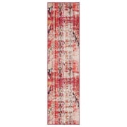 SAFAVIEH Monaco Risto Abstract Runner Rug, Magenta/Multi, 2'2" x 8'