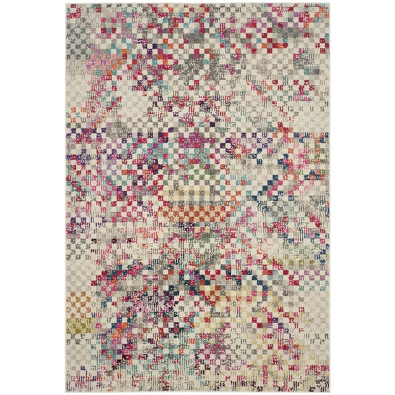 SAFAVIEH Monaco Ristorin Abstract Area Rug, Grey/Multi, 4' x 5'7"