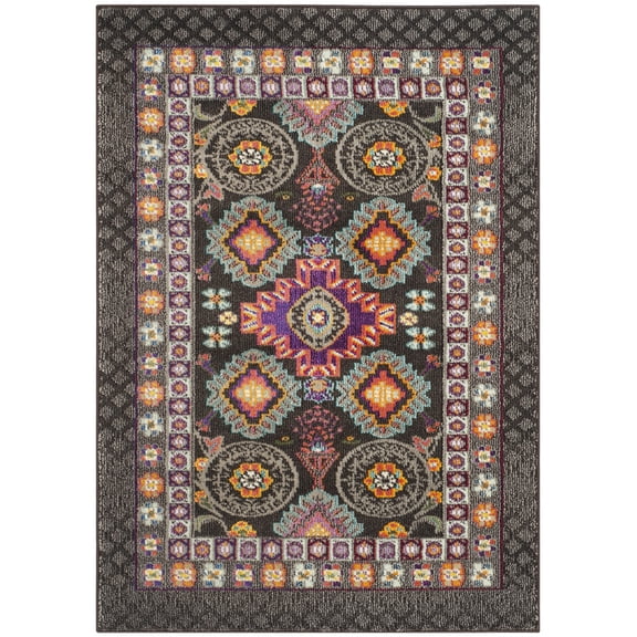 SAFAVIEH Monaco Rosalynne Bordered Area Rug, Brown/Multi, 3' x 5'