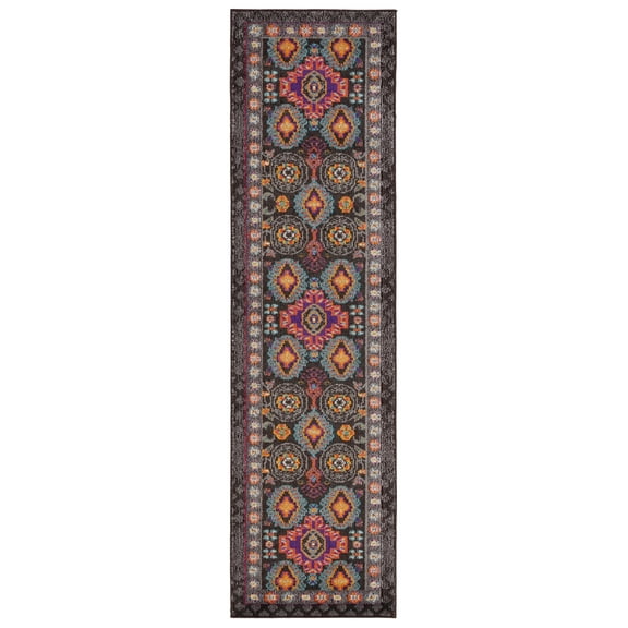 SAFAVIEH Monaco Rosalynne Southwestern Runner Rug, Brown/Multi, 2'2" x 8'
