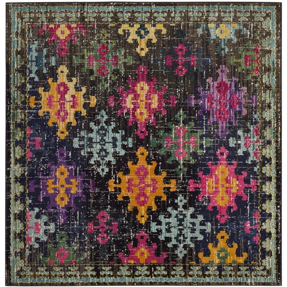 SAFAVIEH Monaco Sally Geometric Area Rug, Multi, 6'7" x 6'7" Square