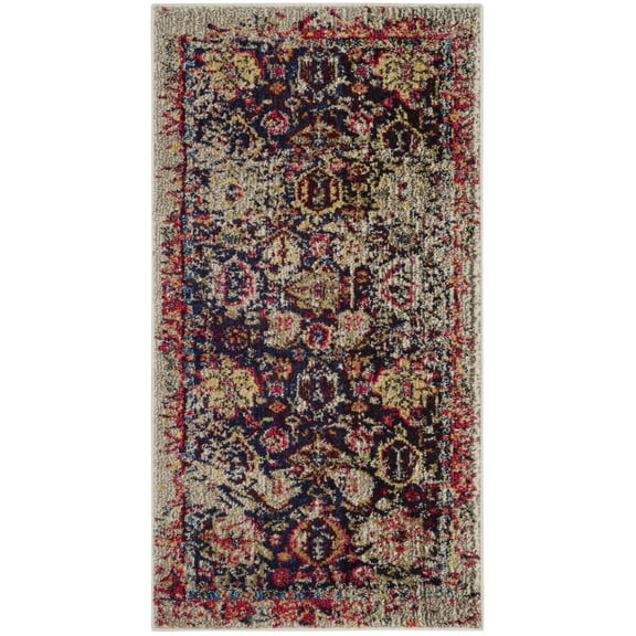 SAFAVIEH Monaco Shannon Abstract Area Rug, Grey/Multi, 2'2" x 4'