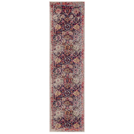 SAFAVIEH Monaco Shannon Abstract Runner Rug, Grey/Multi, 2'2" x 22'