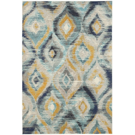 SAFAVIEH Monaco Sharyl Abstract Area Rug, Blue/Multi, 3' x 5'