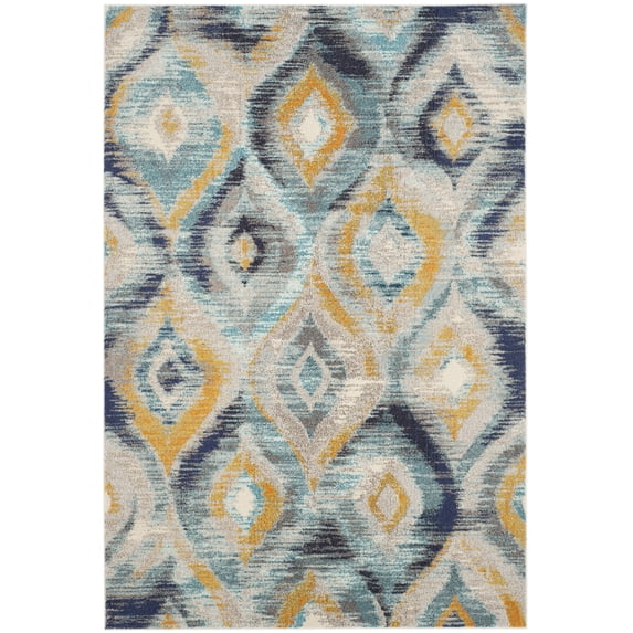 SAFAVIEH Monaco Sharyl Abstract Area Rug, Blue/Multi, 4' x 5'7"