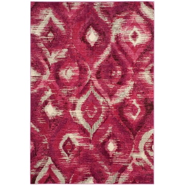 SAFAVIEH Monaco Sharyl Abstract Area Rug, Fuchsia/Cream, 4' x 5'7"