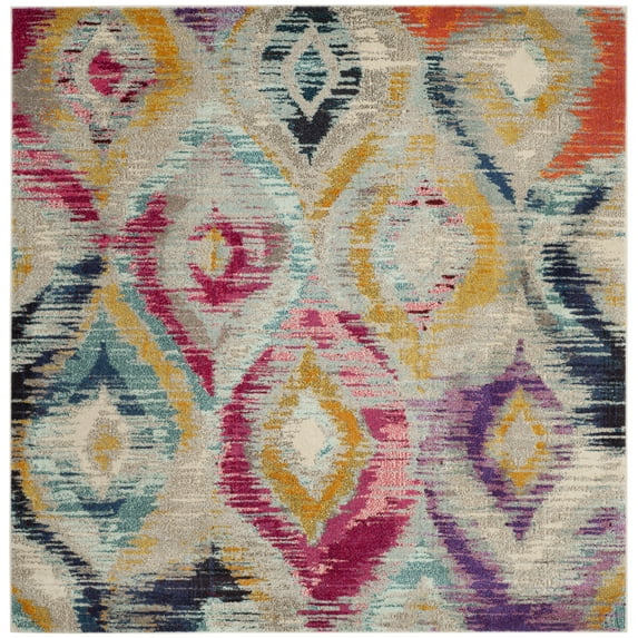 SAFAVIEH Monaco Sharyl Abstract Area Rug, Multi, 6'7" x 6'7" Square