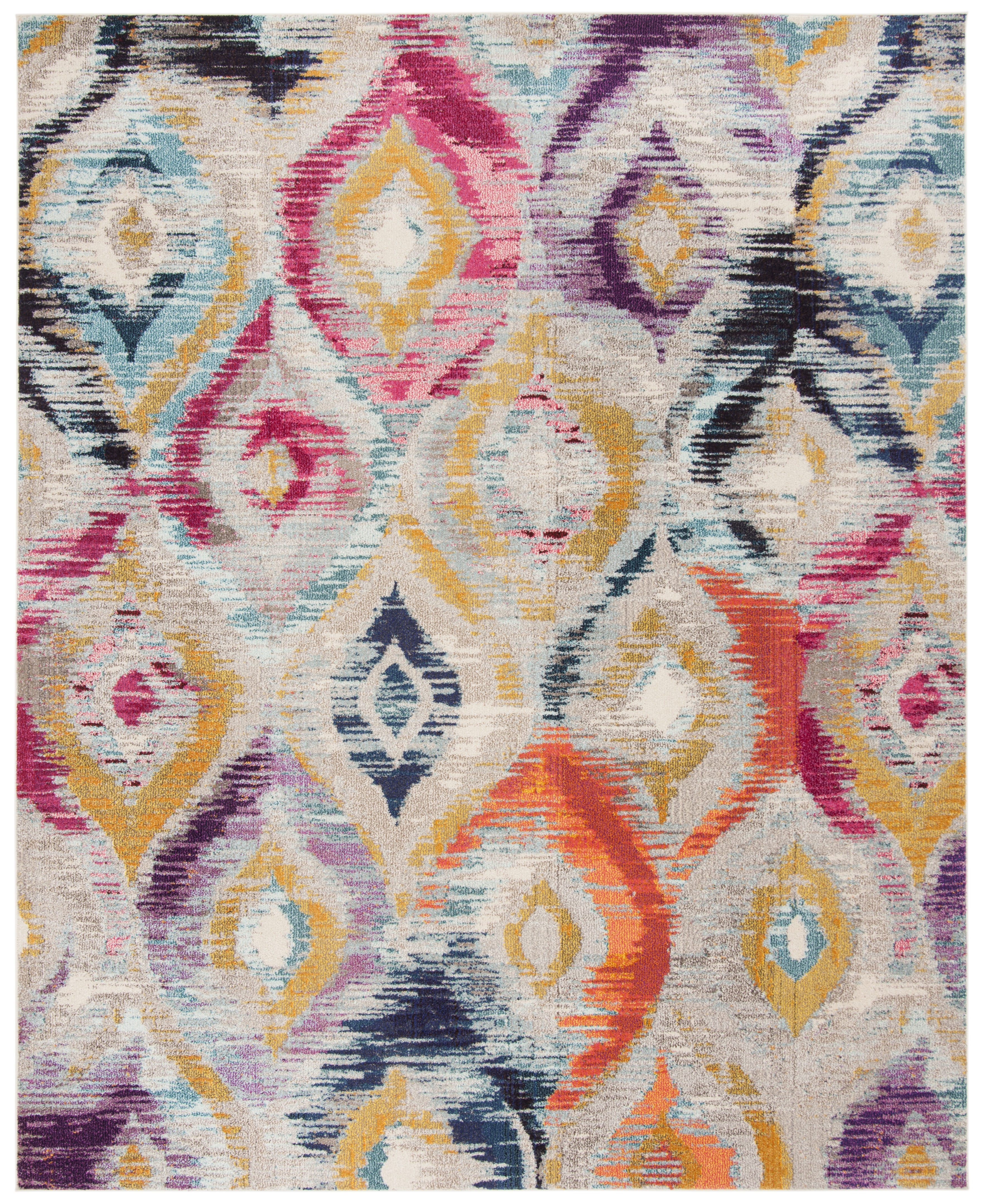 Boho-Chic Monaco Vibrant Multi-Color 9' x 12' Synthetic Area Rug