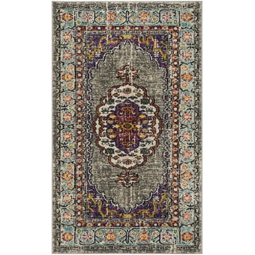 SAFAVIEH Monaco Sharyl Transitional Area Rug, Violet/Light Blue, 3' x 5'