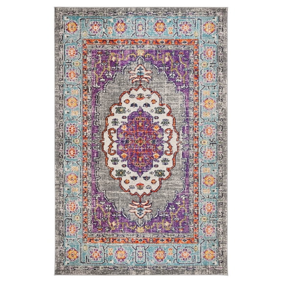 SAFAVIEH Monaco Sharyl Transitional Area Rug, Violet/Light Blue, 5'1" x 7'7"