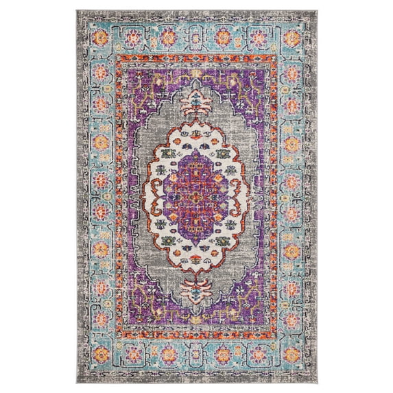 SAFAVIEH Monaco Sharyl Transitional Area Rug, Violet/Light Blue, 5'1" x 7'7"