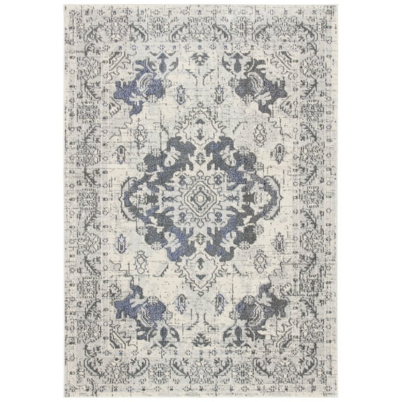 SAFAVIEH Monaco Toria Oriental Area Rug, Ivory/Grey, 3' x 5'