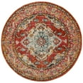 thumbnail image 1 of SAFAVIEH Round Rug 4' - Monaco Collection - Traditional Design, Orange & Light Blue, Ideal for Living Room, Bedroom, Dining Space, 1 of 5