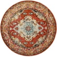 thumbnail image 1 of SAFAVIEH Monaco Toria Oriental Area Rug, Orange/Light Blue, 8' x 8' Round, 1 of 8