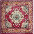 thumbnail image 1 of SAFAVIEH Square Rug 3' - Monaco Collection - Traditional Design, Pink & Multi, Ideal for Living Room, Bedroom, Dining Space, 1 of 11