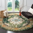 thumbnail image 1 of SAFAVIEH Round Rug 11' - Monaco Collection - Large - Traditional Design, Forest Green & Light Blue, Ideal for Living Room, Bedroom, Dining Space, 1 of 8