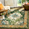 thumbnail image 1 of SAFAVIEH Accent Rug 4'x5'7" - Monaco Collection - Traditional Design, Forest Green & Light Blue, Ideal for Living Room, Bedroom, Dining Space, Entryway, Bathroom, Bedside, 1 of 10