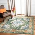 thumbnail image 1 of SAFAVIEH Monaco Toria Traditional Area Rug, Forest Green/Light Blue, 8' X 8' Square - Traditional Design, Forest Green & Light Blue, Ideal for Living Room, Bedroom, Dining Space, 1 of 9