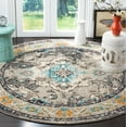 thumbnail image 1 of SAFAVIEH Round Rug 9' - Monaco Collection - Large - Traditional Design, Grey & Light Blue, Ideal for Living Room, Bedroom, Dining Space, 1 of 9
