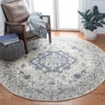 thumbnail image 1 of SAFAVIEH Round Rug 6'7" - Monaco Collection - Traditional Design, Ivory & Grey, Ideal for Living Room, Bedroom, Dining Space, 1 of 10