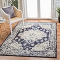 thumbnail image 1 of SAFAVIEH Area Rug 6'7"x9'2" - Monaco Collection - Traditional Design, Ivory & Navy, Ideal for Living Room, Bedroom, Dining Space, 1 of 10