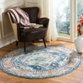 thumbnail image 1 of SAFAVIEH Round Rug 3' - Monaco Collection - Traditional Design, Navy & Light Blue, Ideal for Living Room, Bedroom, Dining Space, 1 of 12