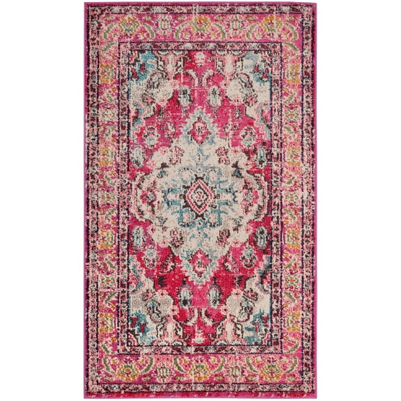 SAFAVIEH Monaco Toria Traditional Area Rug, Pink/Multi, 3' x 5'