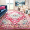 thumbnail image 1 of SAFAVIEH Square Rug 9' - Monaco Collection - Large - Traditional Design, Pink & Multi, Ideal for Living Room, Bedroom, Dining Space, 1 of 13