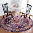 thumbnail image 1 of SAFAVIEH Round Rug 6'7" - Monaco Collection - Traditional Design, Violet & Fuchsia, Ideal for Living Room, Bedroom, Dining Space, 1 of 10